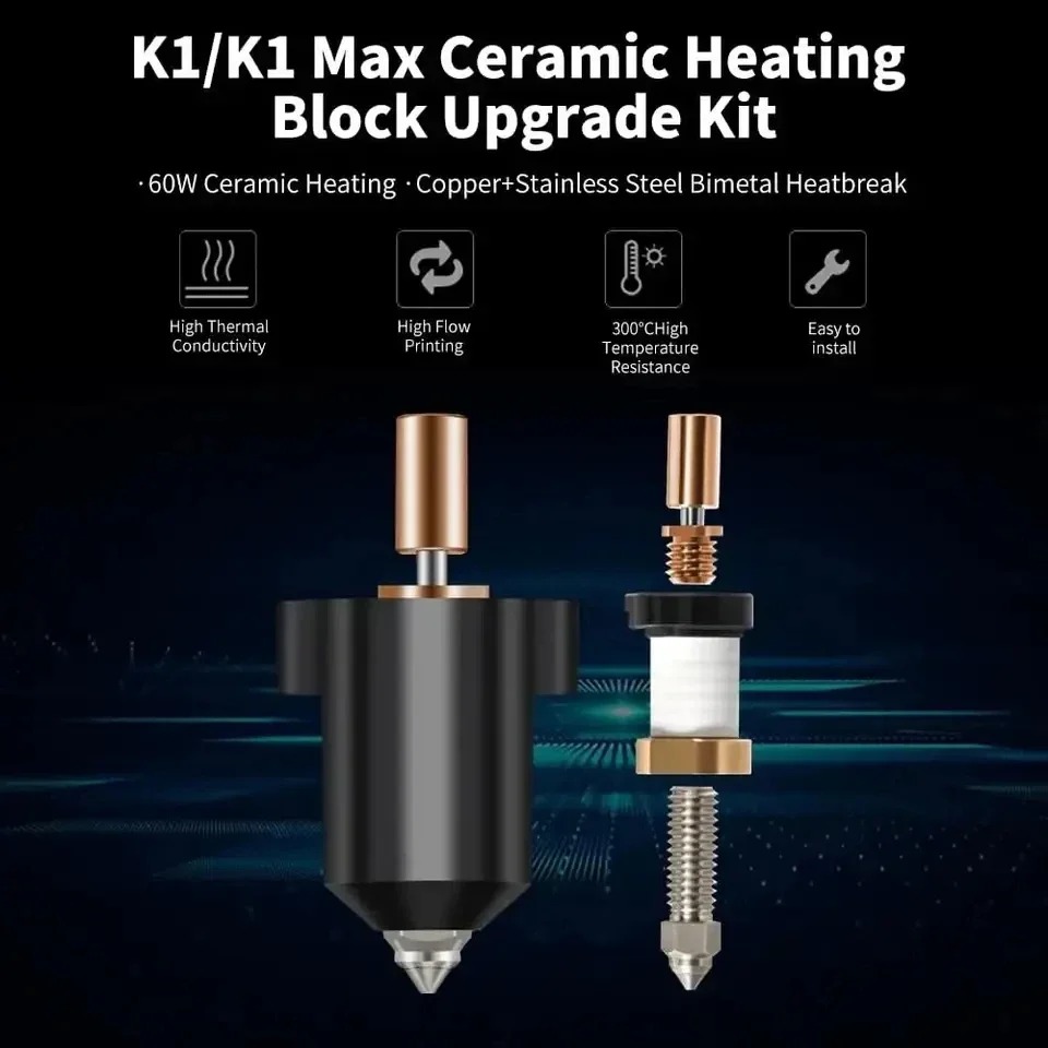 Upgrade Creality K1 Ceramic He - огляд і ціна High Flow Ceramic Hotend